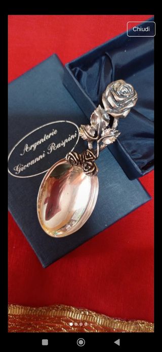 Cucchiaio ostriche Giovanni Raspini argento