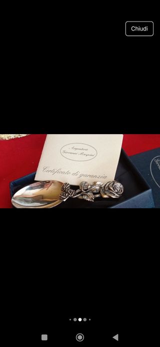 Cucchiaio ostriche Giovanni Raspini argento