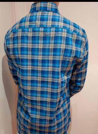 Camisa Tommy Hilfiger Azul y Gris