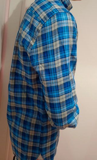 Camisa Tommy Hilfiger Azul y Gris