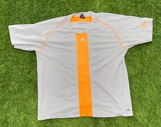 Camiseta Adidas Vintage Naranja y Blanca