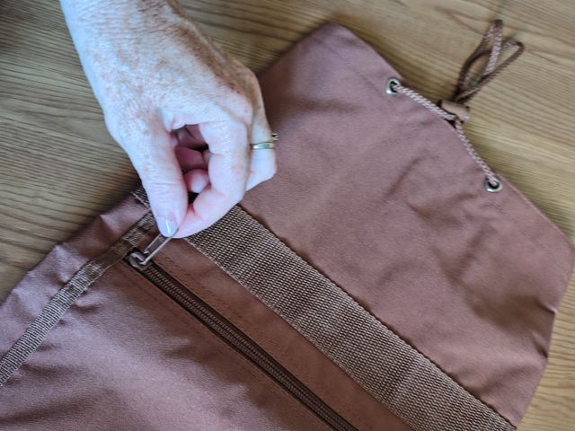 Mochila de hombro marrón/burdeos Nuevo