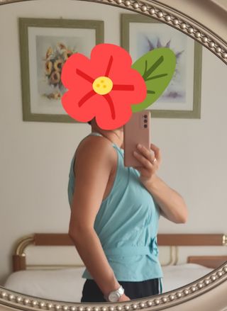 Blusa Zara halter azul