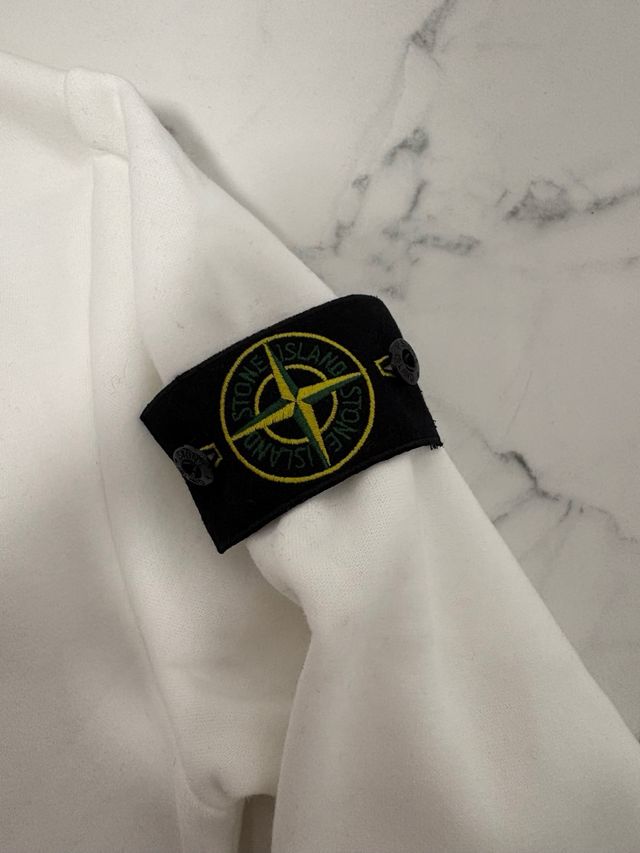 Felpa bianca Stone Island