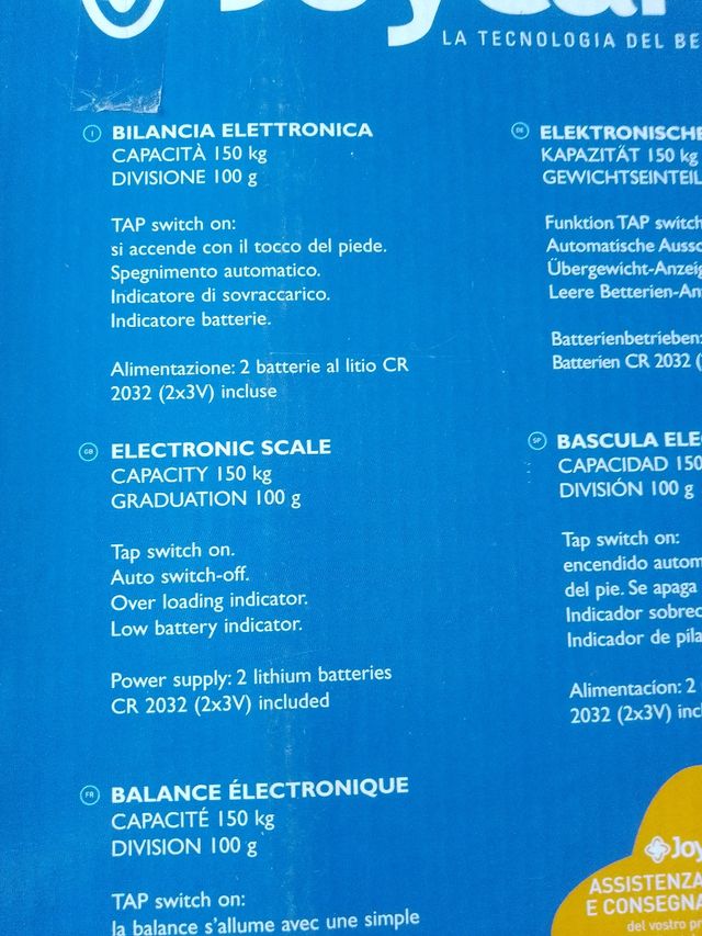 Bilancia pesapersone elettronica Joycare