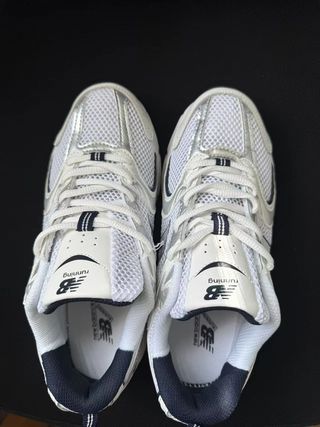 New Balance 530 Talla 38 Blanco Plata Marino