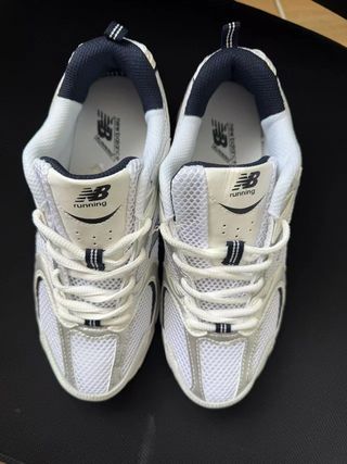 New Balance 530 Talla 38 Blanco Plata Marino
