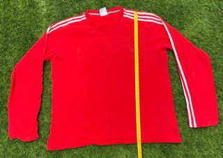 Camiseta Adidas Vintage Roja Manga Larga