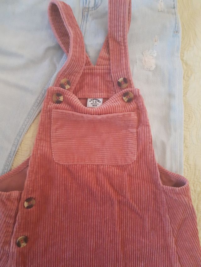 Peto y pantalón vaquero niña 4/5 años