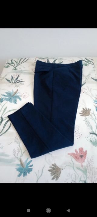 Pantalón azul marino Mango Talla 36