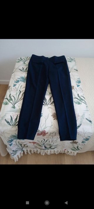 Pantalón azul marino Mango Talla 36