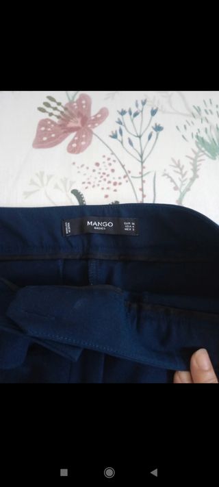 Pantalón azul marino Mango Talla 36