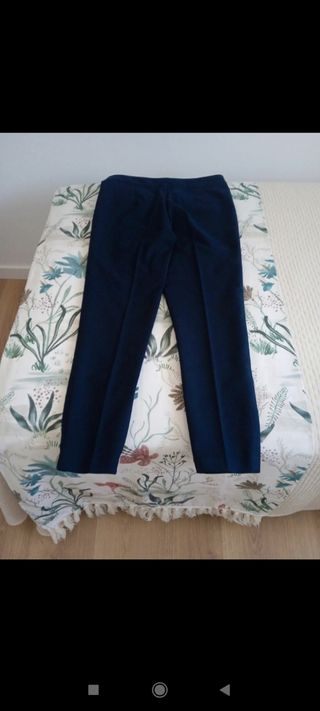 Pantalón azul marino Mango Talla 36