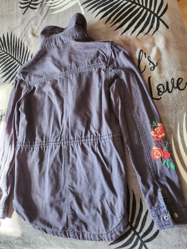 Chaqueta Ckl Morada Bordada Mujer