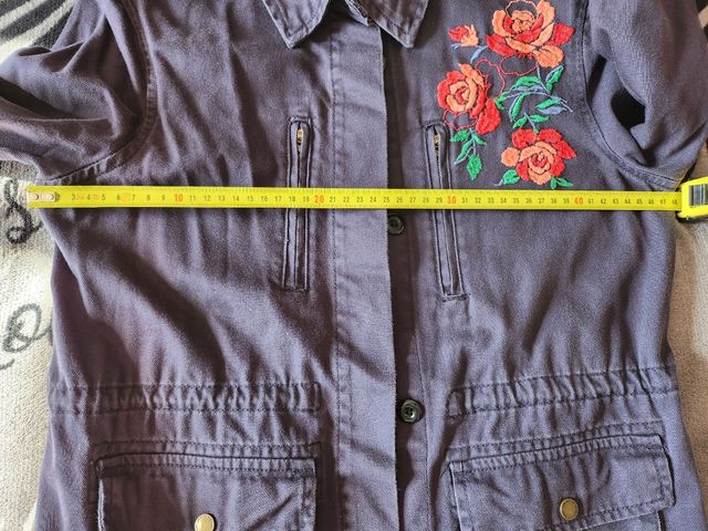 Chaqueta Ckl Morada Bordada Mujer