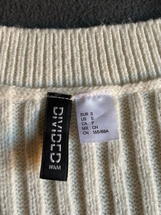 Chaleco Divided crema talla S