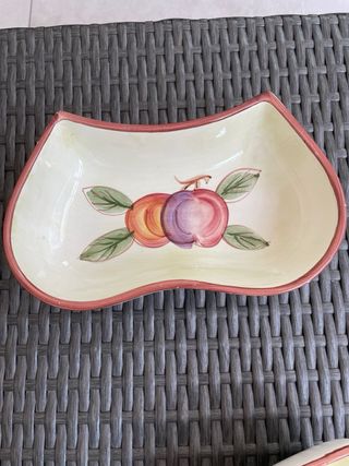 Set 3 piatti decorati frutta