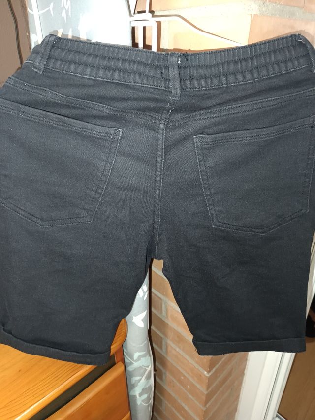 Bermudas vaqueras negras INEXTENSO talla S