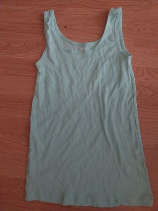 Camiseta de tirantes verde azulado