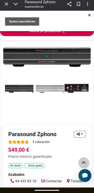 Parasound Zphono Preamplificador Phono MM/MC