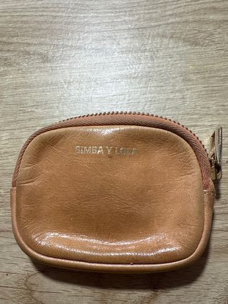 Monedero Bimba y Lola de piel rosa