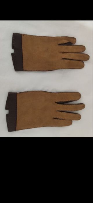 Guantes Loewe Beige/Marrón Clásicos Mujer