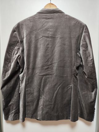 Blazer gris de terciopelo