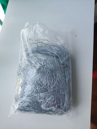 Cortinas de flecos grises (2 unidades)