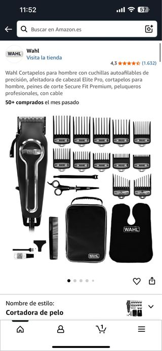 Wahl Cortapelos para hombre con cuchillas autoafil