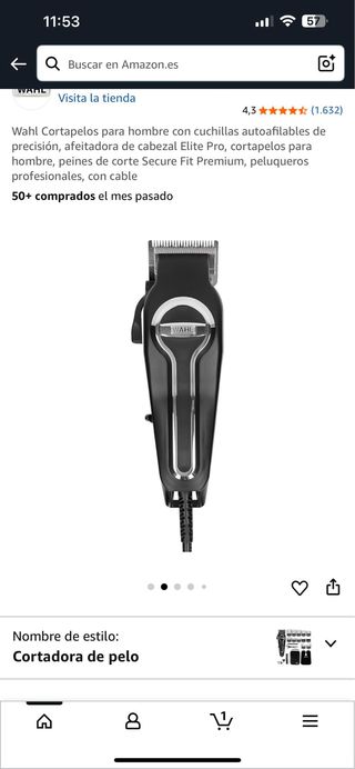 Wahl Cortapelos para hombre con cuchillas autoafil