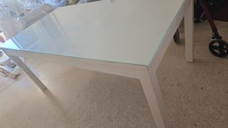 Mesa Comedor IKEA Blanca Extensible Cristal