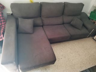 Sofá cama chaise longue con arcón