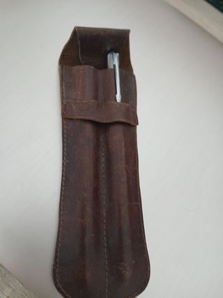 Bolígrafo Parker vintage con funda cuero