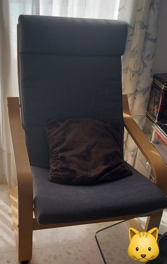Sillón Poäng Ikea Madera Gris oscuro