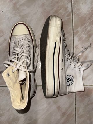 Zapatillas Victoria Blancas Estilo Converse