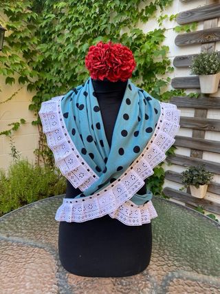 Pico Rociero Azul ducado con Lunares Negros