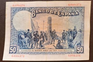 Billete 50 Pesetas Banco de España 1927