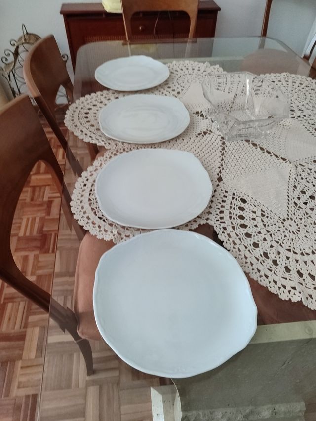 Vajilla Bidasoa Porcelana Blanca 96 piezas