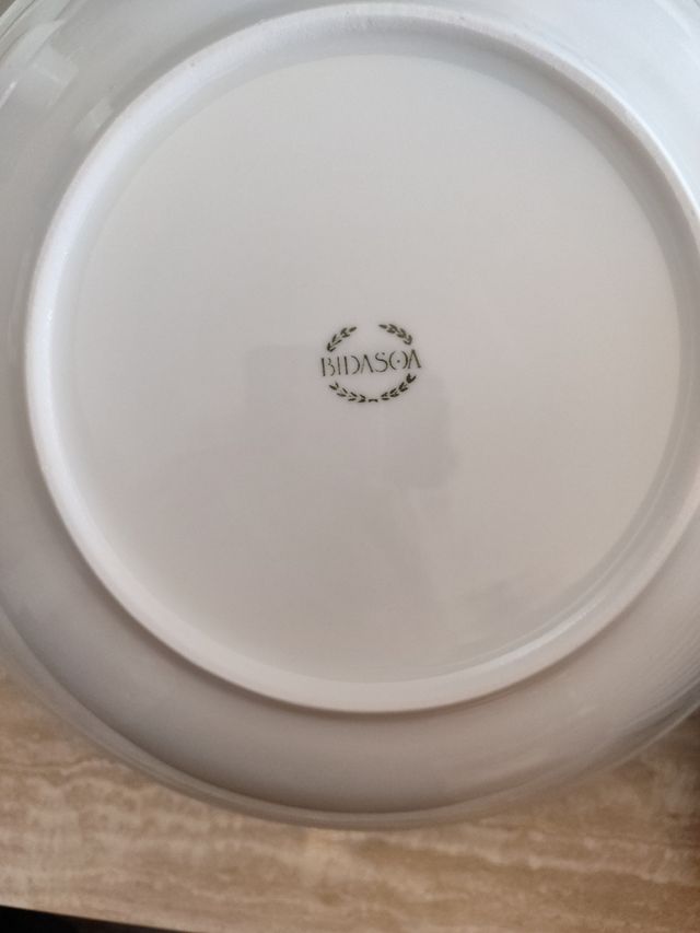 Vajilla Bidasoa Porcelana Blanca 96 piezas