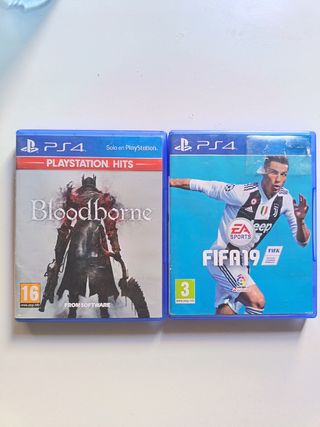 Juegos PS4 Bloodborne y FIFA 19