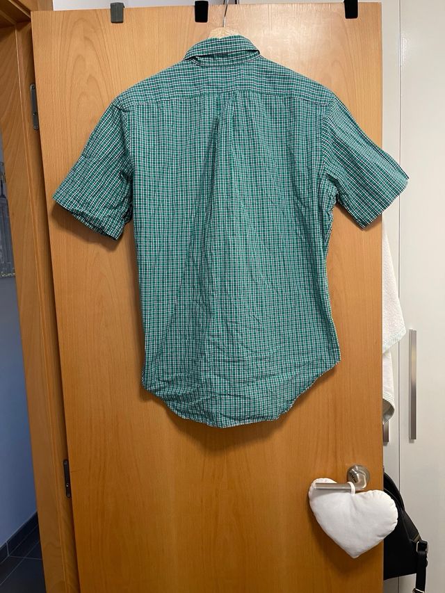 Camisa Ralph Lauren cuadros verde y blanco