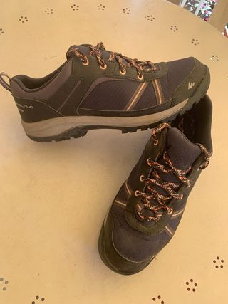 Zapatos Trekking Mujer Quechua Azul/Rosa