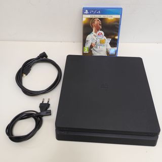 Ps4 Slim Negra + FIFA 18 Ronaldo Edition