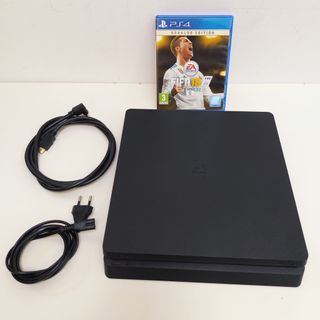 Ps4 Slim Negra + FIFA 18 Ronaldo Edition