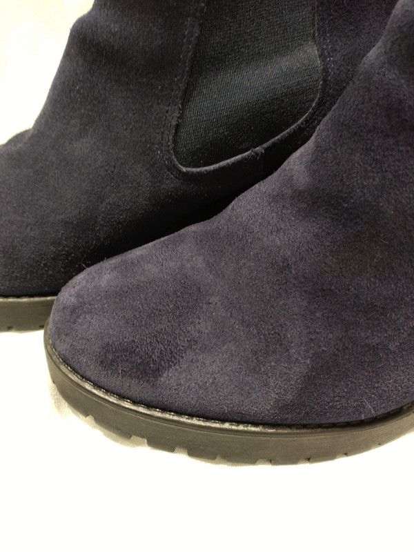 Botines serraje azul marino