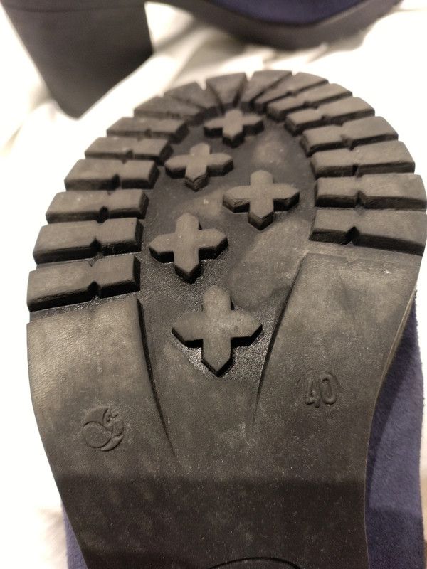 Botines serraje azul marino