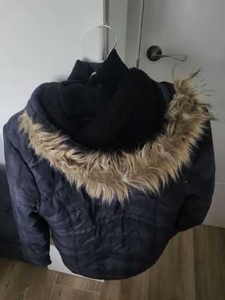 Chaqueta de cuadros gris y negra