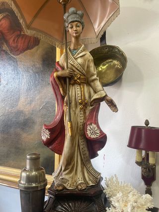 Lámpara de porcelana estilo chino