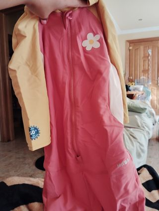 Bañador niña NABA rosa y amarillo