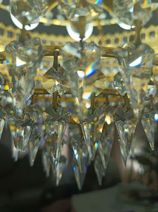 Lámpara de cristal para comedor acabado diamante